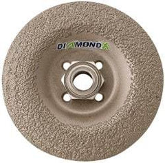 Camel Grinding Wheels - 24 Grit, 4-1/2" Wheel Diam, 1/4" Wheel Thickness, Type 29 Depressed Center Wheel - Diamond, 13,300 Max RPM - Benchmark Tooling