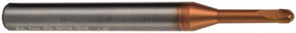 M.A. Ford - 12mm Diam, 7.5mm LOC, 2 Flute Solid Carbide Ball End Mill - ALtima 52 Finish, Single End, 102mm OAL, 12mm Shank Diam, Spiral Flute - Benchmark Tooling