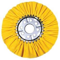 Osborn - 10" Diam x 1/2" Thick Unmounted Buffing Wheel - 16 Ply, Ventilated Bias Cut, 2" Arbor Hole, Hard Density, Coarse Grade - Benchmark Tooling