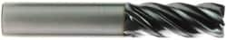 Corner Radius End Mill: 3/4″ Dia, 1-1/2″ LOC, 0.06″ Radius, 5 Flutes, Solid Carbide 4″ OAL, 3/4″ Shank Dia, 35 ° Helix, TiAlN Coated, Corner Radius End, Series VG534