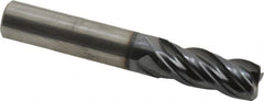 OSG - 3/8", 4 Flute, Single End, Solid Carbide, 0.045" Corner Radius End Mill - 2-1/2" OAL, 35° Helix, Right Hand Flute, 7/8" LOC, Right Hand Cut - Benchmark Tooling