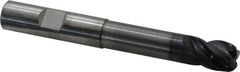 OSG - 1/2", 4 Flute, Single End, Solid Carbide, 0.12" Corner Radius End Mill - 4" OAL, 35° Helix, Right Hand Flute, 5/8" LOC, Right Hand Cut, 2-1/4" Extended Reach - Benchmark Tooling