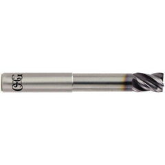 OSG - 1" Diam 4 Flute Solid Carbide 0.02" Chamfer Width Corner Chamfer End Mill - Benchmark Tooling