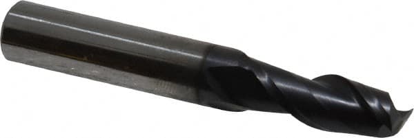OSG - 11/32", 7/8" LOC, 3/8" Shank Diam, 2-1/2" OAL, 2 Flute, Solid Carbide Square End Mill - Single End, TiAlN Finish, Spiral Flute, 35° Helix, Centercutting, Right Hand Cut, Right Hand Flute, Series HP421 - Benchmark Tooling