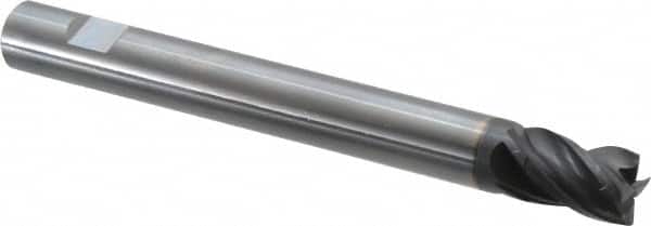 OSG - 3/4", 1" LOC, 3/4" Shank Diam, 7" OAL, 4 Flute, Solid Carbide Square End Mill - Single End, TiAlN Finish, Spiral Flute, 35° Helix, Centercutting, Right Hand Cut, Right Hand Flute, Series VG464 - Benchmark Tooling