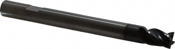 OSG - 3/8", 1/2" LOC, 3/8" Shank Diam, 4" OAL, 4 Flute, Solid Carbide Square End Mill - Single End, TiAlN Finish, Spiral Flute, 35° Helix, Centercutting, Right Hand Cut, Right Hand Flute, Series VG464 - Benchmark Tooling