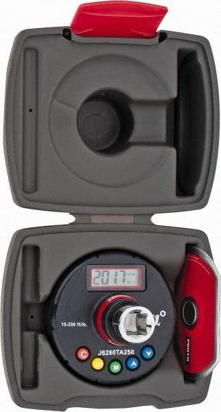 Proto - 150 to 3,009 In/Lb Torque & Angle Adapter - 1/2" Drive, 3-23/64" OAL, Angle: ±2°, Torque: CW: ±3%, CCW: ±4% Accuracy - Benchmark Tooling
