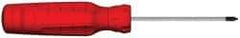 Proto - #0, 5-1/4" OAL, Standard Phillips Screwdriver - 2" Blade Length, Round Shank, Ergonomic Handle - Benchmark Tooling