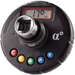 Proto - 60 to 1,195 Torque & Angle Adapter - 3/8" Drive, 3-23/64" OAL, Angle: ±2°, Torque: CW: ±3%, CCW: ±4% Accuracy - Benchmark Tooling