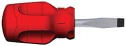 Proto - 83mm OAL Keystone Slotted Screwdriver - 38mm Blade Length, Round Shank, Ergonomic Handle - Benchmark Tooling