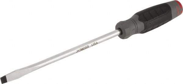 Proto - 324mm OAL Keystone Slotted Screwdriver - 203mm Blade Length, Round Shank, Ergonomic Handle - Benchmark Tooling