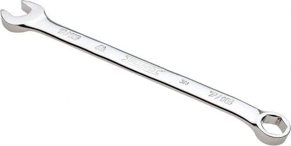 Proto - 7/16" 6 Point Combination Wrench - 15° Head Angle, 6-29/64" OAL, Steel, Chrome Finish - Benchmark Tooling