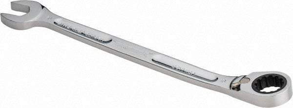 Proto - 18mm 12 Point Combination Wrench - 15° Head Angle, 10-11/16" OAL, Steel, Chrome Finish - Benchmark Tooling
