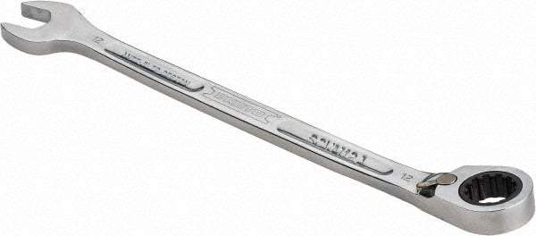 Proto - 12mm 12 Point Combination Wrench - 15° Head Angle, 7-23/32" OAL, Steel, Chrome Finish - Benchmark Tooling