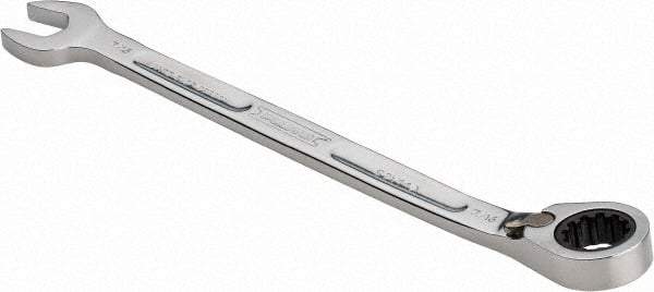 Proto - 7/16" 12 Point Combination Wrench - 15° Head Angle, 6-29/64" OAL, Steel, Chrome Finish - Benchmark Tooling