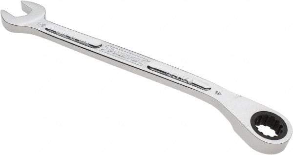 Proto - 1/2" 12 Point Combination Wrench - 15° Head Angle, 7-29/32" OAL, Steel, Chrome Finish - Benchmark Tooling