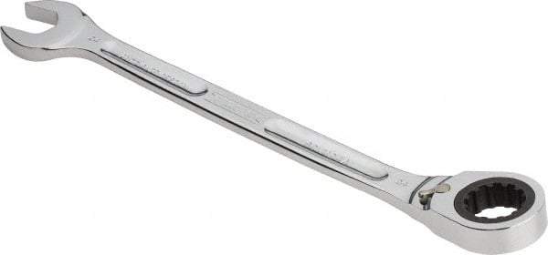 Proto - 24mm 12 Point Combination Wrench - 15° Head Angle, 13-5/16" OAL, Steel, Chrome Finish - Benchmark Tooling