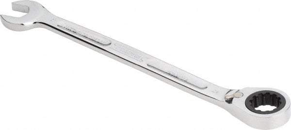 Proto - 21mm 12 Point Combination Wrench - 15° Head Angle, 11-13/16" OAL, Steel, Chrome Finish - Benchmark Tooling