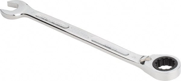 Combination Wrench: 11-13/16'' OAL, Steel, Chrome-Plated