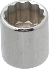 Proto - 1/4" Drive, Standard Hand Socket - 12 Points, 7/8" OAL, Alloy Steel, Chrome Finish - Benchmark Tooling