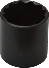Proto - 1", 3/8" Drive, Standard Hand Socket - 12 Points, 1-11/16" OAL, Alloy Steel, Black Finish - Benchmark Tooling