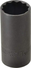 Proto - 1", 3/8" Drive, Deep Hand Socket - 12 Points, 2-3/4" OAL, Alloy Steel, Black Finish - Benchmark Tooling