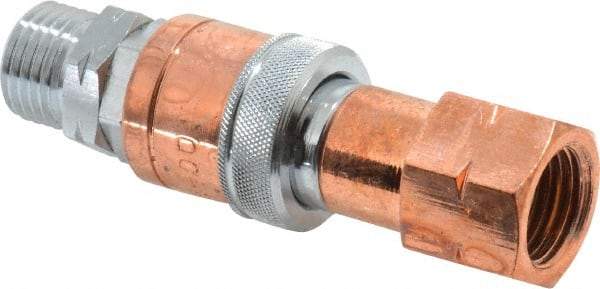 Value Collection - 9/16" Thread, RH Oxygen & LH Fuel Pair Hose to Hose Quick Connector - 3/8" ID, 9/16 NPTF - Benchmark Tooling