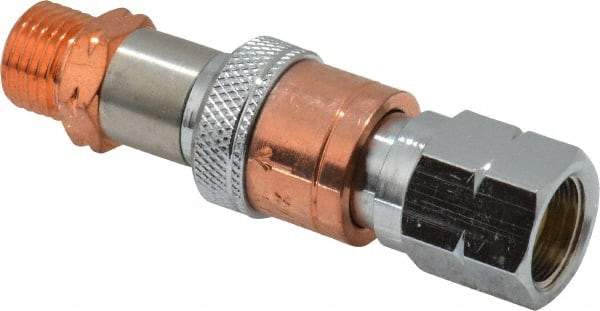 Value Collection - 9/16" Thread, RH Oxygen & LH Fuel Pair Hose to Hose Quick Connector - 3/8" ID, 9/16 NPTF - Benchmark Tooling