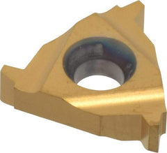 Hertel - 16ER External Right Hand 10 Acme Laydown Threading Insert - Grade HG630TR, TiC/TiN Coated Carbide - Benchmark Tooling