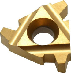 Hertel - 22ER External Right Hand 5 Acme Laydown Threading Insert - Grade HG330TR, TiC/TiN Coated Carbide - Benchmark Tooling