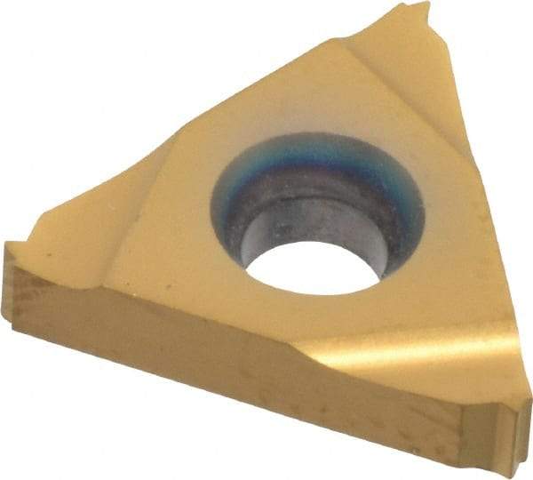 Hertel - 16ER External Right Hand 32 UN Laydown Threading Insert - Grade HG630TR, TiC/TiN Coated Carbide - Benchmark Tooling