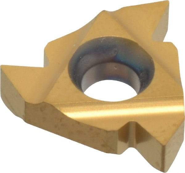 Hertel - 16ER External Right Hand 14-8 Partial Profile 60° Laydown Threading Insert - Grade HG630TR, TiC/TiN Coated Carbide - Benchmark Tooling