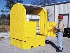 UltraTech - IBC Storage Lockers Type: Tote Sump w/Hard Top & Drain Number of Totes: 1 - Benchmark Tooling