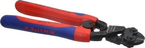 Knipex - 8" OAL, Bolt Cutter - 18mm Jaw Length x 33mm Jaw Width, Standard Head, Ergo Dual Component Handle - Benchmark Tooling