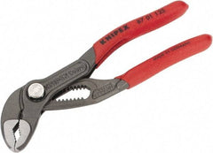 Knipex - 5" OAL, 1" Max Capacity, 20mm Jaw Length, 13 Position Box Joint Tongue & Groove Pliers - Self Grip V-Jaws, Plier Head, Nonslip Plastic Handles - Benchmark Tooling