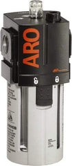 ARO/Ingersoll-Rand - 3/8" NPT, 150 Max psi Standard Modular Lubricator - Polycarbonate Bowl, Aluminum Body, 85 CFM, 125°F Max Temp, 2.76 Long x 2.87" Wide x 7.087" High - Benchmark Tooling