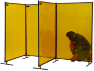 6' x 6' Yellow Transparent Vinyl Screen - Benchmark Tooling