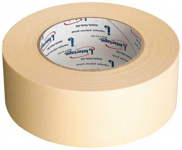 Intertape - 3" Wide x 60 Yd Long Tan Paper Masking Tape - Series 513, 5 mil Thick, 19 In/Lb Tensile Strength - Benchmark Tooling