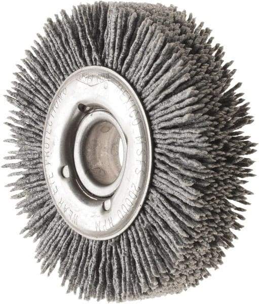 Osborn - 3" OD, 5/8" Arbor Hole, Nylon Wheel Brush - 7/8" Face Width, 5/8" Trim Length, 20,000 RPM - Benchmark Tooling