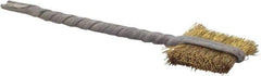 Osborn - 7/16" Diam Flat Brass Tube Brush - 0.005" Filament Diam, 9/16" Brush Length, 2-1/8" OAL, 3/32" Diam Shank - Benchmark Tooling