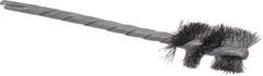 Osborn - 1" Long x 9/16" Diam Steel Internal Spiral Brush - Single Spiral, 3-1/2" OAL, 0.005" Wire Diam, 1/8" Shank Diam - Benchmark Tooling