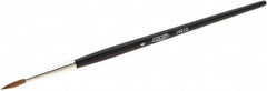 Osborn - #4 Sable Artist's Paint Brush - 1/8" Wide, 5/8" Bristle Length, 5-3/4" Wood Handle - Benchmark Tooling