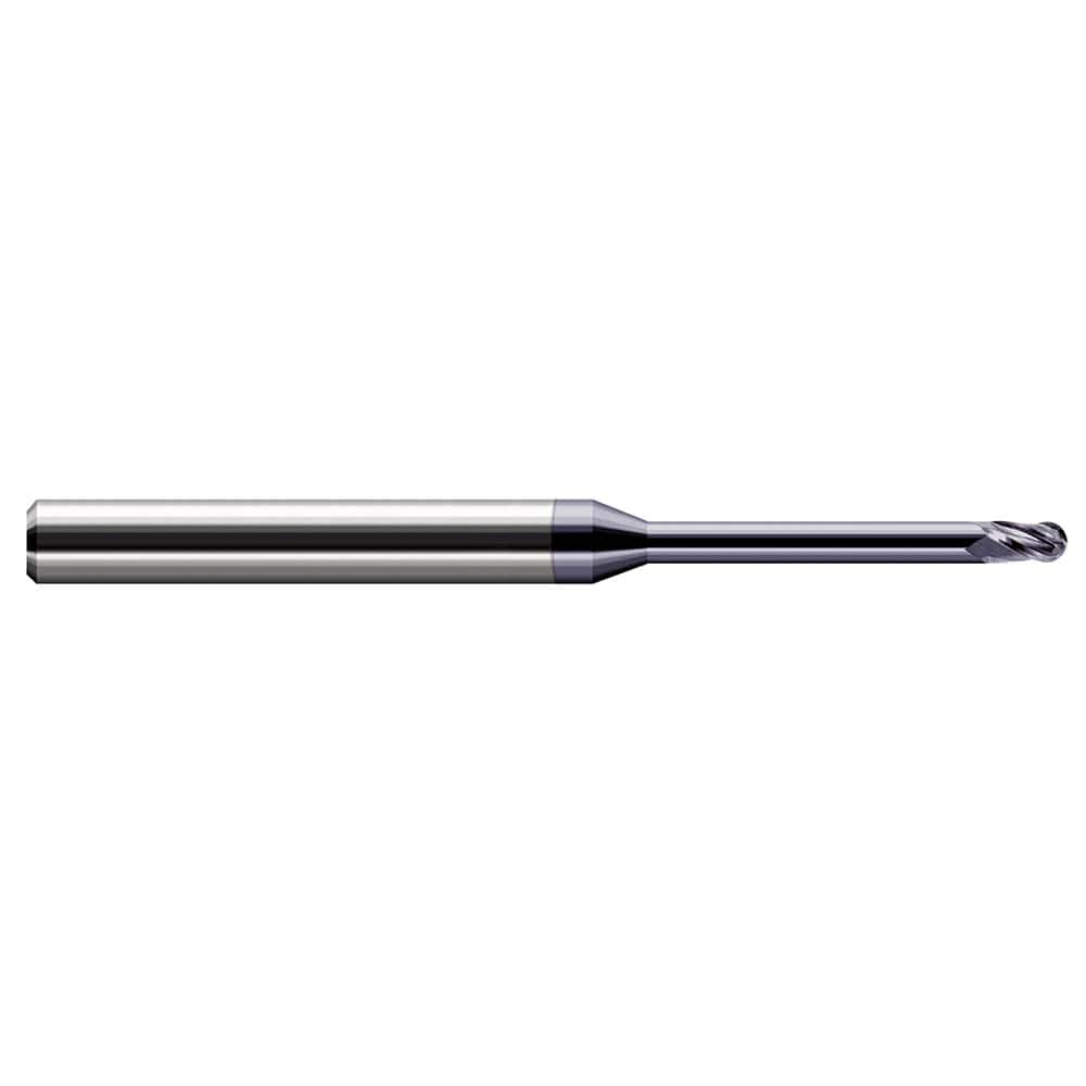 Harvey Tool - Ball End Mills; Mill Diameter (Inch): 1/8 ; Mill Diameter (Decimal Inch): 0.1250 ; Number of Flutes: 3 ; Length of Cut (Inch): 3/16 ; Length of Cut (Decimal Inch): 0.1870 ; Material: Solid Carbide