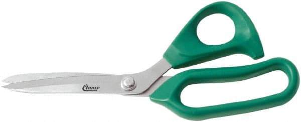 Clauss - 6" LOC, 9" OAL Stainless Steel Bent Shears - Plastic Offset Handle, For Paper, Fabric - Benchmark Tooling