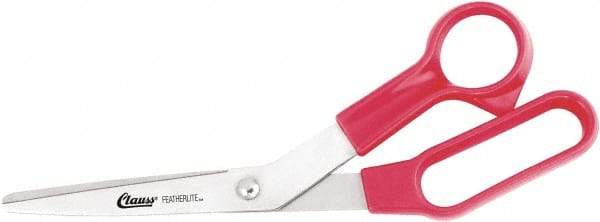 Clauss - 5" LOC, 8-1/2" OAL Stainless Steel Bent Shears - Plastic Offset Handle, For Paper, Fabric - Benchmark Tooling