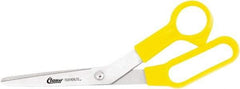 Clauss - 5" LOC, 8-1/2" OAL Stainless Steel Bent Shears - Plastic Offset Handle, For Paper, Fabric - Benchmark Tooling