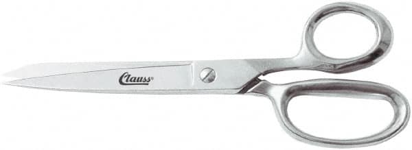 Clauss - 5" LOC, 8-1/4" OAL Straight Shears - Steel Straight Handle, For Paper, Fabric - Benchmark Tooling