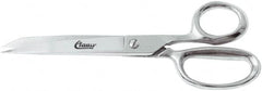 Clauss - 4" LOC, 8" OAL Straight Shears - Steel Straight Handle, For Paper, Fabric - Benchmark Tooling