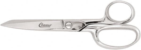 Clauss - 5" LOC, 8" OAL Straight Trimmers - Steel Straight Handle, For Paper, Fabric - Benchmark Tooling