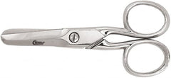 Clauss - 1" LOC, 7-5/64" OAL Scissors - Steel Handle, For Paper, Fabric - Benchmark Tooling